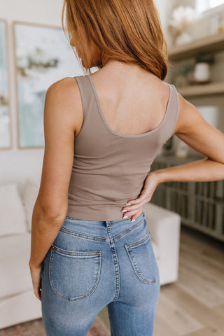 Carefree Seamless Reversible Tank in Light Mocha-Tanks-Ave-Motis & Co Boutique, Women's Fashion Boutique in Carthage, Missouri