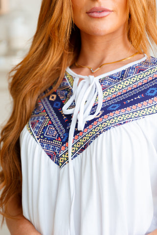 Casually Boho Keyhole Neckline Top-Short Sleeves-Ave-Motis & Co Boutique, Women's Fashion Boutique in Carthage, Missouri