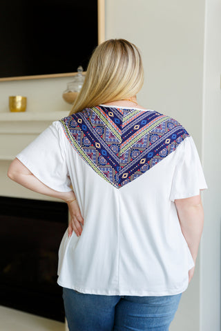 Casually Boho Keyhole Neckline Top-Short Sleeves-Ave-Motis & Co Boutique, Women's Fashion Boutique in Carthage, Missouri