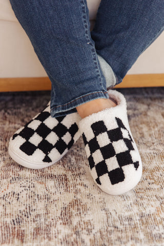 Checked Out Slippers in Black-Slippers-Ave-Motis & Co Boutique, Women's Fashion Boutique in Carthage, Missouri