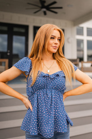 Connect the Dots Peplum Blouse-Short Sleeves-Ave shops-Motis & Co Boutique, Women's Fashion Boutique in Carthage, Missouri