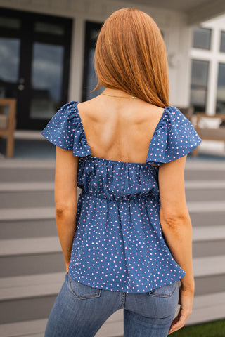 Connect the Dots Peplum Blouse-Short Sleeves-Ave shops-Motis & Co Boutique, Women's Fashion Boutique in Carthage, Missouri