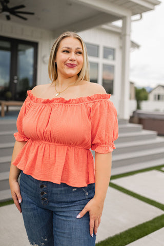 Don't Be Shy Off the Shoulder Blouse-Short Sleeves-Ave-Motis & Co Boutique, Women's Fashion Boutique in Carthage, Missouri