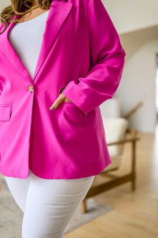 Every Day Hot Pink Blazer-Blazers-Ave-Motis & Co Boutique, Women's Fashion Boutique in Carthage, Missouri