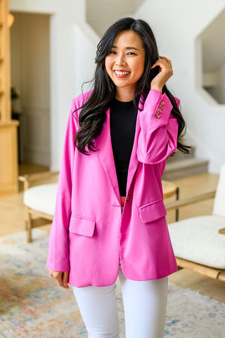 Every Day Hot Pink Blazer-Blazers-Ave-Motis & Co Boutique, Women's Fashion Boutique in Carthage, Missouri