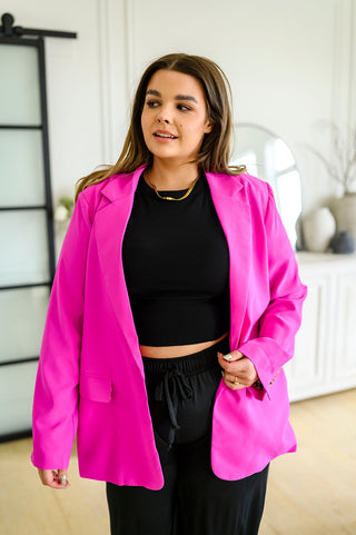 Every Day Hot Pink Blazer-Blazers-Ave-Motis & Co Boutique, Women's Fashion Boutique in Carthage, Missouri