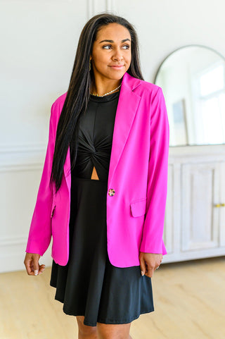 Every Day Hot Pink Blazer-Blazers-Ave-Motis & Co Boutique, Women's Fashion Boutique in Carthage, Missouri