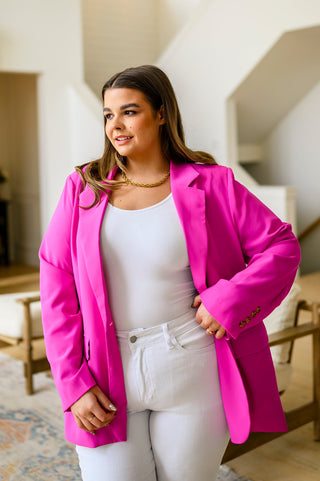 Every Day Hot Pink Blazer-Blazers-Ave-Motis & Co Boutique, Women's Fashion Boutique in Carthage, Missouri