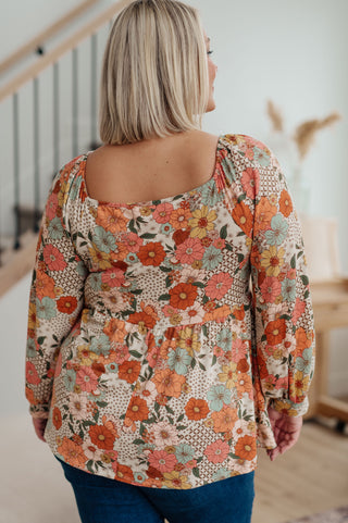 Fall For Florals Babydoll Top-Sweaters-Ave-Motis & Co Boutique, Women's Fashion Boutique in Carthage, Missouri