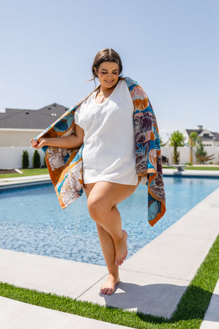 Luxury Beach Towel in Block Floral-Towels-Ave-Motis & Co Boutique, Women's Fashion Boutique in Carthage, Missouri