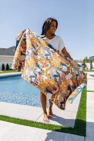 Luxury Beach Towel in Bird Of Paradise-Towels-Ave-Motis & Co Boutique, Women's Fashion Boutique in Carthage, Missouri