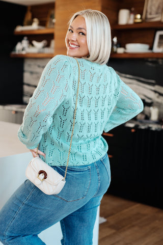 Hole In One Sheer Pointelle Knit Sweater-Sweaters-Ave Shops-Motis & Co Boutique, Women's Fashion Boutique in Carthage, Missouri