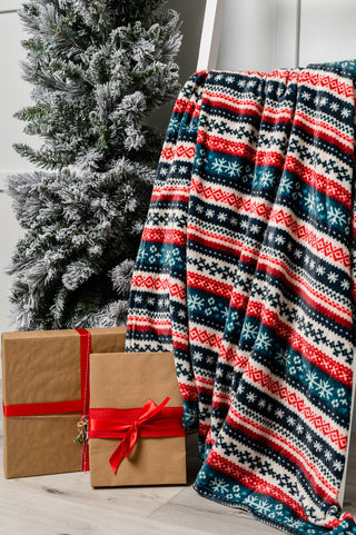 Holiday Fleece Blanket in Sweater Knit-Blankets-Ave Shops-Motis & Co Boutique, Women's Fashion Boutique in Carthage, Missouri