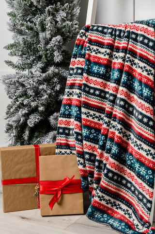 Holiday Fleece Blanket in Sweater Knit-Blankets-Ave Shops-Motis & Co Boutique, Women's Fashion Boutique in Carthage, Missouri