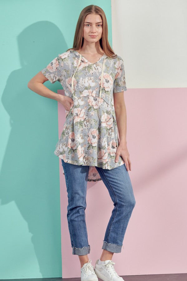 Marley Gray Floral Tunic