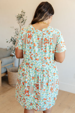 Mint Fields Forever Floral Dress-Dresses-Ave shops-Motis & Co Boutique, Women's Fashion Boutique in Carthage, Missouri