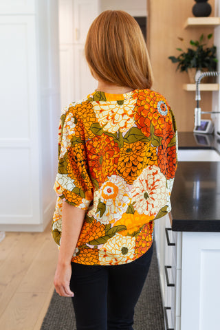 Picking Blooms Blouse in Amber Mix-Womens-Ave-Motis & Co Boutique, Women's Fashion Boutique in Carthage, Missouri