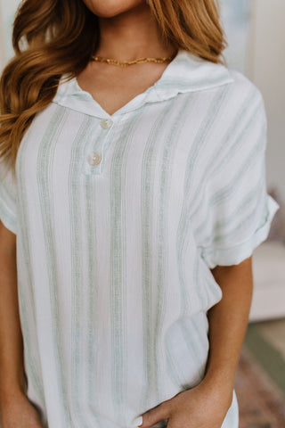 So Far Away Striped Top-Short Sleeves-Ave-Motis & Co Boutique, Women's Fashion Boutique in Carthage, Missouri