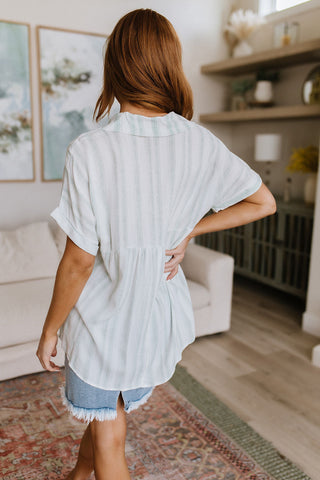 So Far Away Striped Top-Short Sleeves-Ave-Motis & Co Boutique, Women's Fashion Boutique in Carthage, Missouri