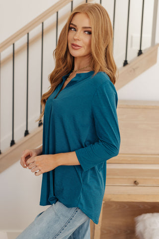 So Outstanding Top in Teal-Long Sleeves-Ave-Motis & Co Boutique, Women's Fashion Boutique in Carthage, Missouri