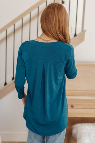 So Outstanding Top in Teal-Long Sleeves-Ave-Motis & Co Boutique, Women's Fashion Boutique in Carthage, Missouri