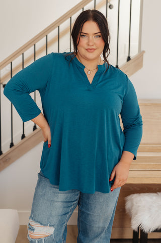 So Outstanding Top in Teal-Long Sleeves-Ave-Motis & Co Boutique, Women's Fashion Boutique in Carthage, Missouri