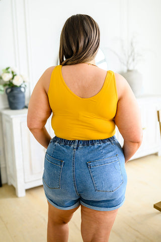 The Basics Reversible Longline Tank in Mustard-Tanks-Ave-Motis & Co Boutique, Women's Fashion Boutique in Carthage, Missouri