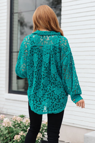 Topped with Lace Button Down-Long Sleeves-Ave Shops-Motis & Co Boutique, Women's Fashion Boutique in Carthage, Missouri