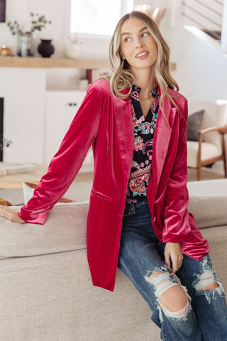 Verity Velvet Blazer-Blazers-Ave-Motis & Co Boutique, Women's Fashion Boutique in Carthage, Missouri