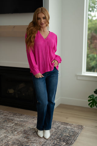 Very Refined V-Neck Blouse-Sweaters-Ave-Motis & Co Boutique, Women's Fashion Boutique in Carthage, Missouri