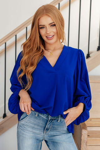 What Do You Say Balloon Sleeve Blouse-Sweaters-Ave-Motis & Co Boutique, Women's Fashion Boutique in Carthage, Missouri