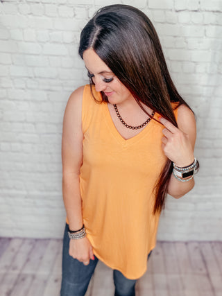 Toni Peach Tank Top-Tanks-Zenana-Motis & Co Boutique, Women's Fashion Boutique in Carthage, Missouri