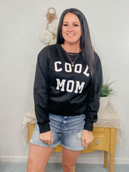 Cool Mom Black Sweatshirt Pullover