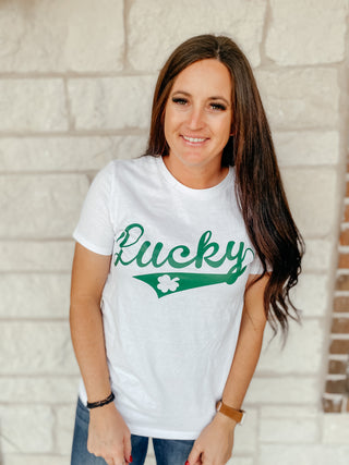 Lucky Graphic Tee-Graphic Tees-Dear Lover-Motis & Co Boutique, Women's Fashion Boutique in Carthage, Missouri