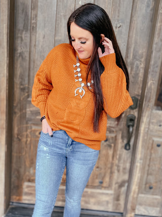 CeCe Cable Knit Pullover Sweater Coffee-Sweaters-Zenana-Motis & Co Boutique, Women's Fashion Boutique in Carthage, Missouri