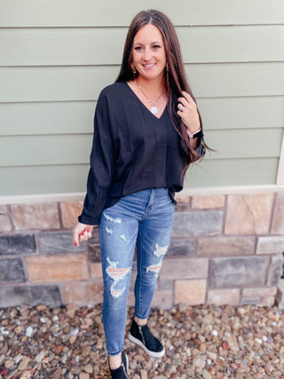 Reese Long Sleeve Blouse-Long Sleeves-Dear Lover-Motis & Co Boutique, Women's Fashion Boutique in Carthage, Missouri