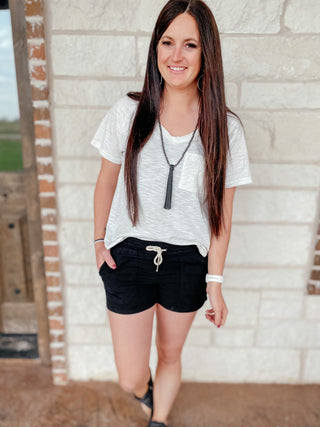 Colby Draw String Shorts-Shorts-TREND NOTES-Motis & Co Boutique, Women's Fashion Boutique in Carthage, Missouri