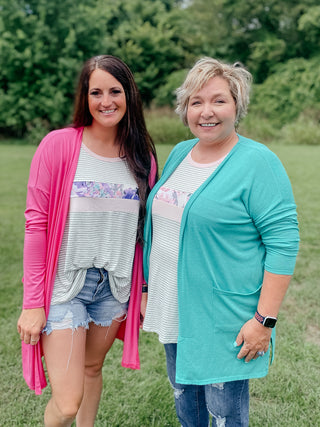 Hailey Pink and Gray Tank Top-Tanks-FB Group-Motis & Co Boutique, Women's Fashion Boutique in Carthage, Missouri