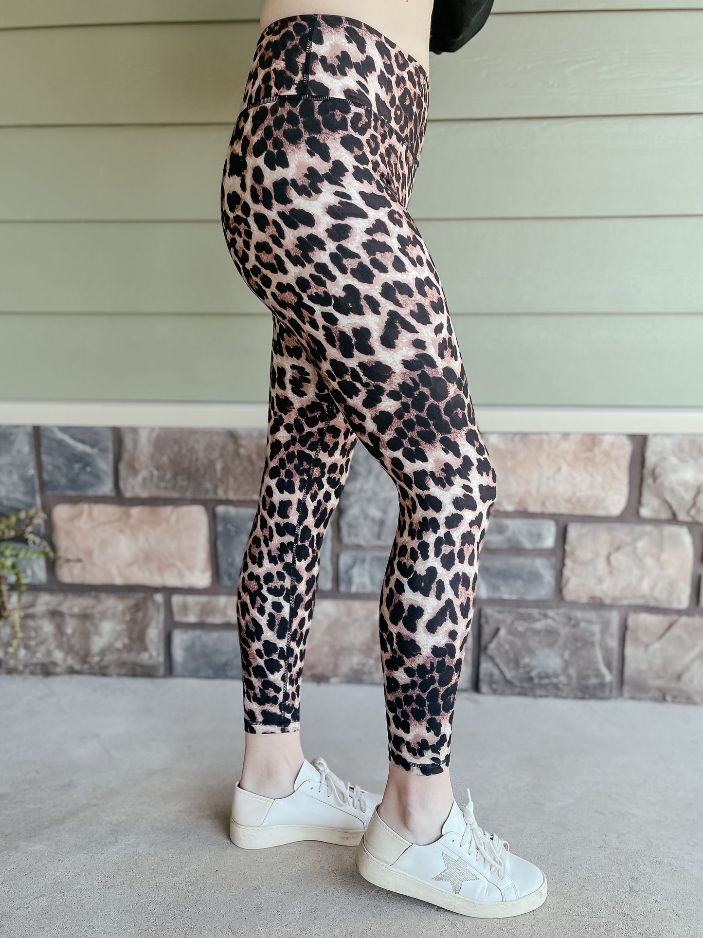 Lance Brown Leopard Print High Waisted Leggings