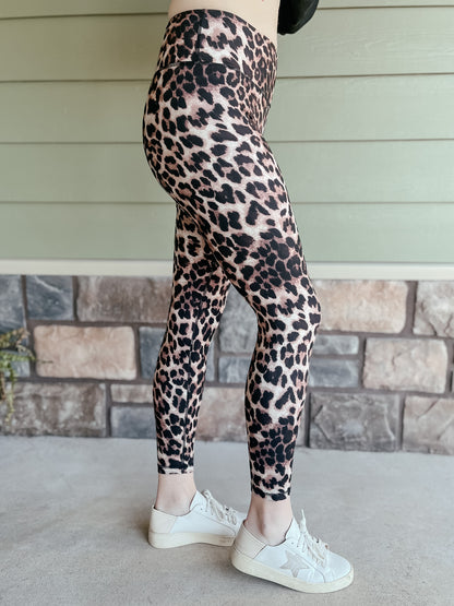 Lance Brown Leopard Print High Waisted Leggings