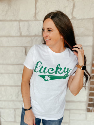 Lucky Graphic Tee-Graphic Tees-Dear Lover-Motis & Co Boutique, Women's Fashion Boutique in Carthage, Missouri