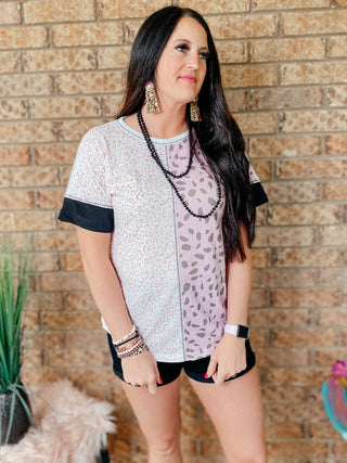 Emry Pink Animal Print Top-Short Sleeves-RC-Motis & Co Boutique, Women's Fashion Boutique in Carthage, Missouri