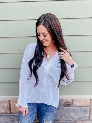 Reese Long Sleeve Blouse-Long Sleeves-Dear Lover-Motis & Co Boutique, Women's Fashion Boutique in Carthage, Missouri