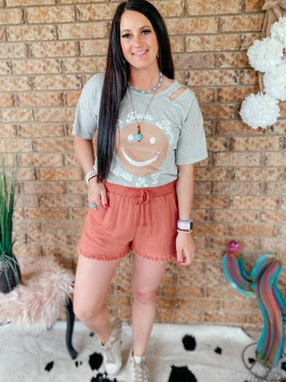 Curtis Clay Linen Shorts-Shorts-PROMESA-Motis & Co Boutique, Women's Fashion Boutique in Carthage, Missouri