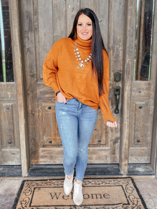 CeCe Cable Knit Pullover Sweater Coffee-Sweaters-Zenana-Motis & Co Boutique, Women's Fashion Boutique in Carthage, Missouri