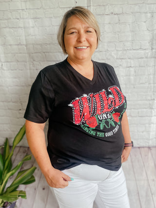 Wild One Good Times Graphic Tee-Graphic Tees-One24 Rags-Motis & Co Boutique, Women's Fashion Boutique in Carthage, Missouri