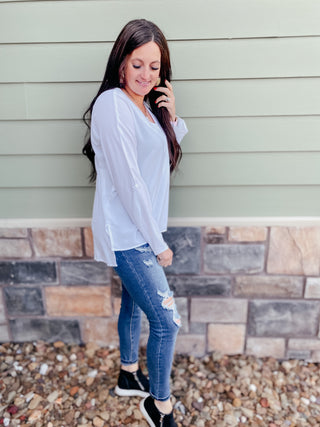 Reese Long Sleeve Blouse-Long Sleeves-Dear Lover-Motis & Co Boutique, Women's Fashion Boutique in Carthage, Missouri