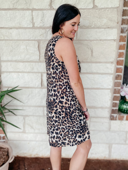 Addison Sleeveless Animal Print Dress