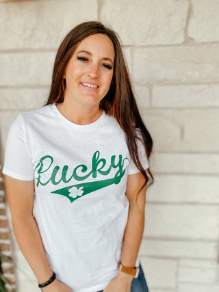 Lucky Graphic Tee-Graphic Tees-Dear Lover-Motis & Co Boutique, Women's Fashion Boutique in Carthage, Missouri