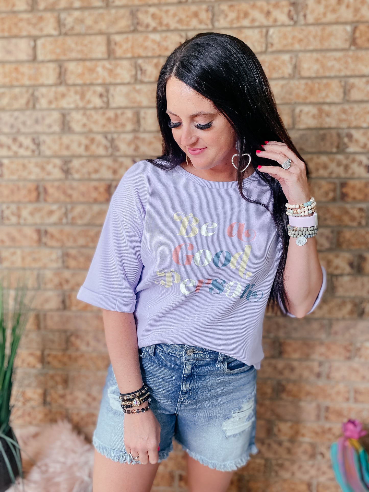 Be A Good Person Lavender Top